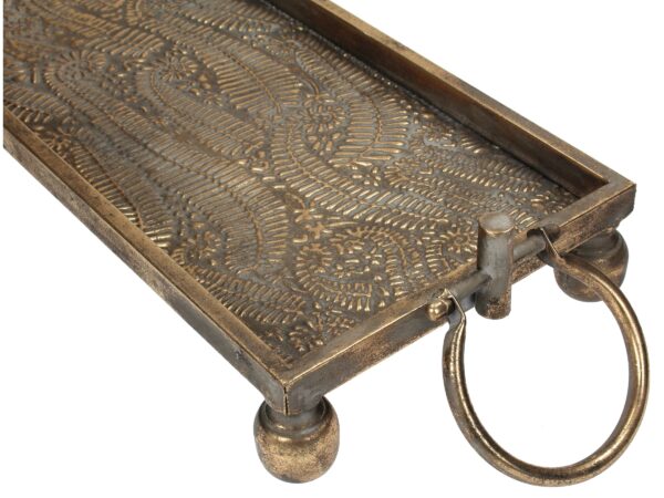 Kandik metallist 77x23x11cm kuldne