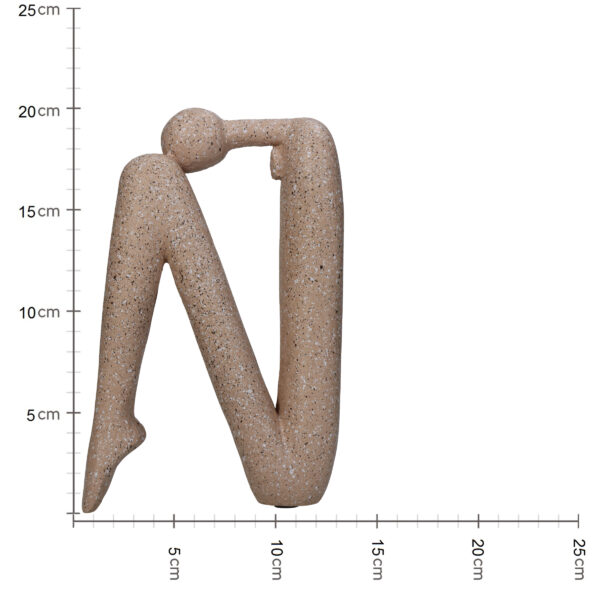 Deko kuju inimene 14x6x20cm beez