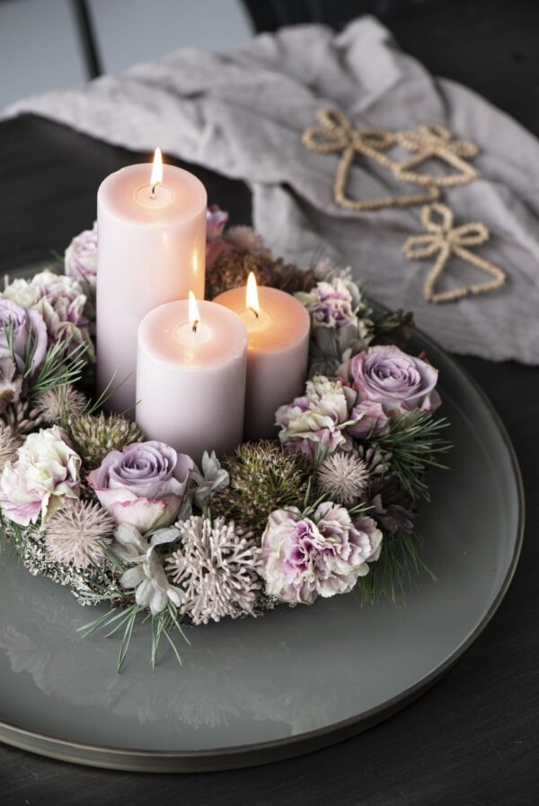 Küünal d6x h10cm roosa