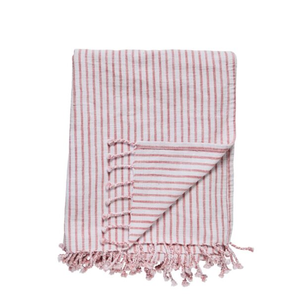 Pleed Olivia 170x130cm, punane/valge