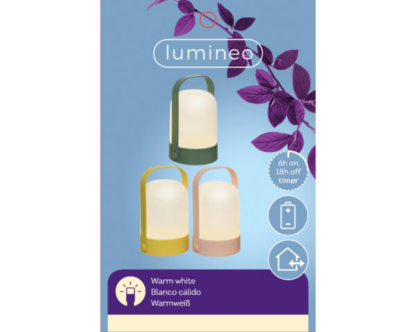 Latern LED patareiga h21cm IP44 soe valg