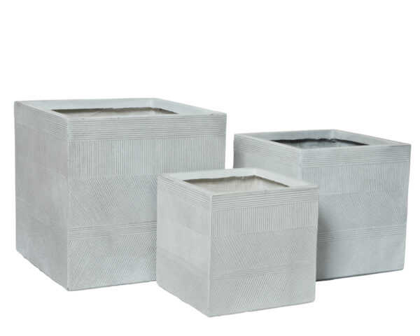 Õuepott Liam 37x37x37cm valge