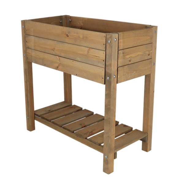 Taimekast jalgadel 78,2x40x h78,6cm pruun (kaasas kangas)