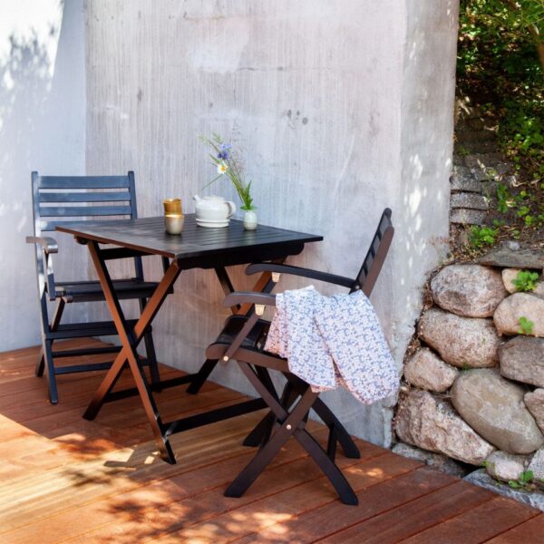 Aialaud York 70x70x h73cm kokkupandav, must