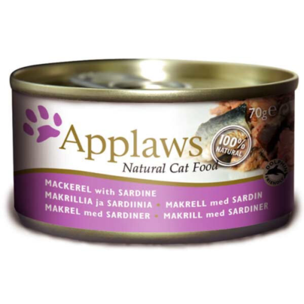 Applaws konserv kassile makrelli ja sardiinidega, 70g