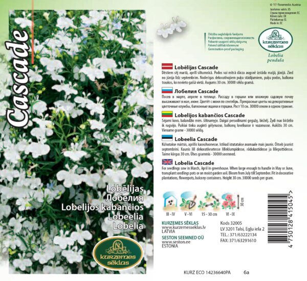 Lobeelia 'White Cascade' 0,1g