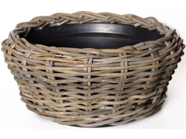 Punutud pott veekindla sisuga 40xh18cm hall