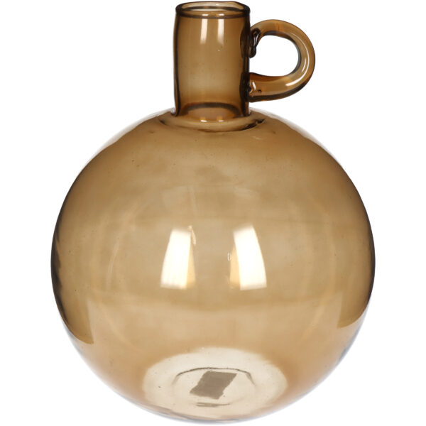 Klaasvaas ümar 20x20x23cm pruun