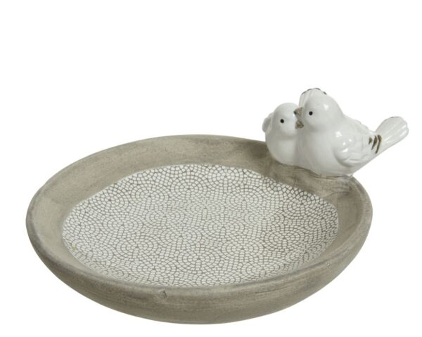 Linnu joogialus 19x22,5x h9,5cm valge