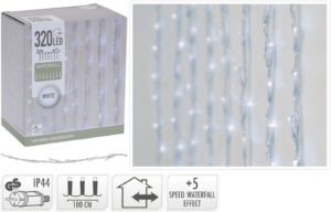 Valguskardin 1x2m 320LED külm valge liikuv IP44