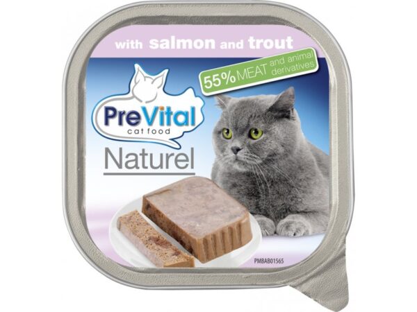 Prevital Naturel kassikonserv lõhe-ja forellipasteet 100g