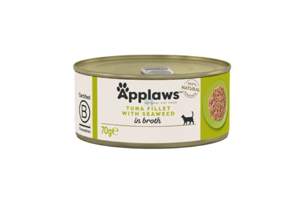 Applaws konserv kassile tuunikala ja vetikaga, 70g