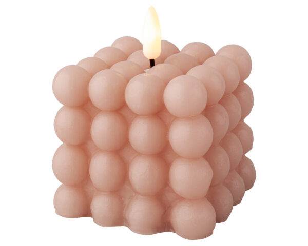 Küünal LED t.roosa d7,5x h9,5cm soe valge, pat.