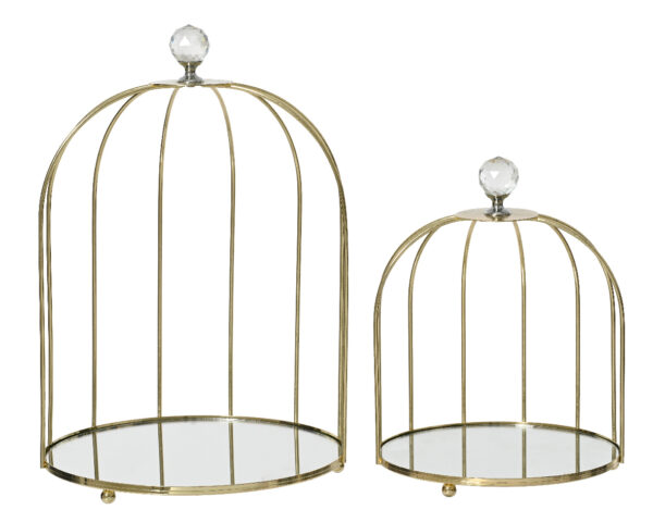 Latern linnupuur 15x15x h25cm kuldne