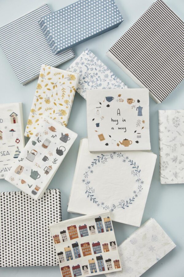 Salvrätik 50tk 40x40cm must täpp