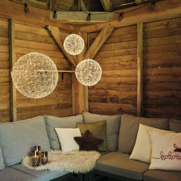 Valguskera d38cm 600LED s.valge IP44