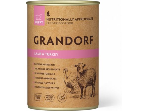 Grandorf konserv koerale pardi ja kalkunilihaga, 400g