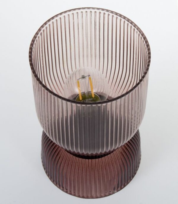 Latern Led 12x19cm pruun klaasist