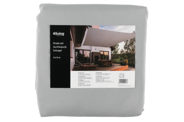 Päikesevari ristkülik 4x6m hall