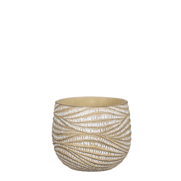 Lillepott Hendrick h14xd17cm beež