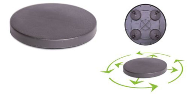 Lillepoti alus ratastega Ø39x h4,5cm hall