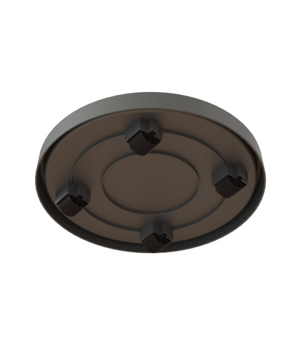 Lillepoti alus ratastega Ø40cm antratsiit