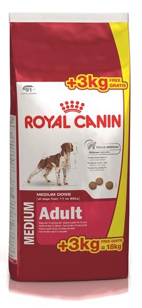 Royal Canin Kuivtoit Medium Adult 15+3kg