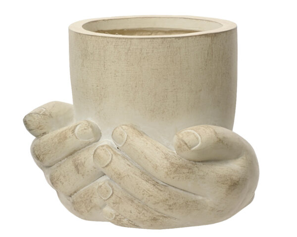 Lillepott käed 27x22x h22cm valge