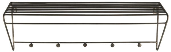 Riiul Brooklyn nagidega 63x19,5x h22cm metall, pruun