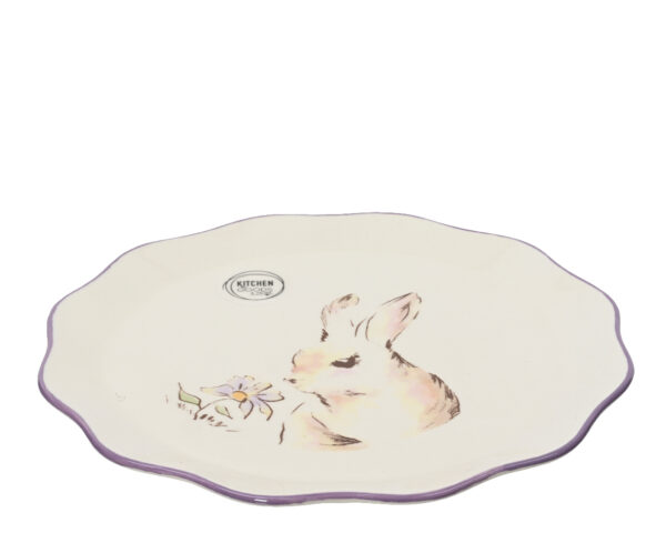 Taldrik jänes lillega d21,5x h2,6cm lilla