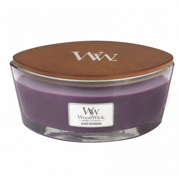 Lõhnaküünal Woodwick Spiced Blakberry, ellipse