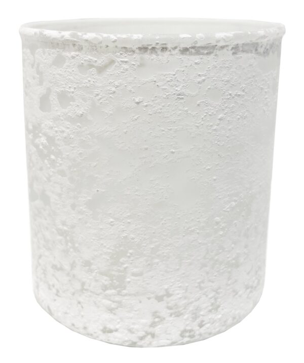 Küünlahoidja Shishi jäine d8x h9cm valge