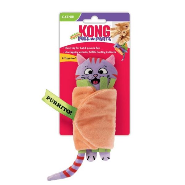 Mänguasi kassile Kong pull-a-partz purrito 15cm