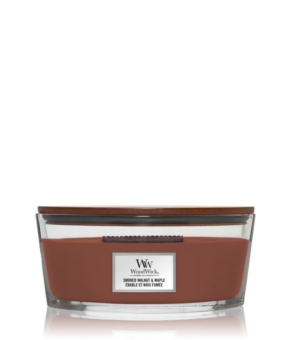 Lõhnaküünal Woodwick Smoked Walnut & Maple, ellipse