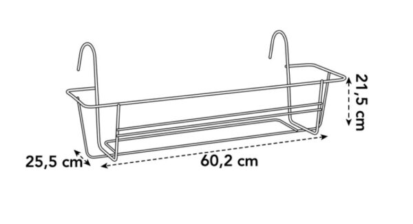 Rõdukasti hoidja Green Basics 60cm must