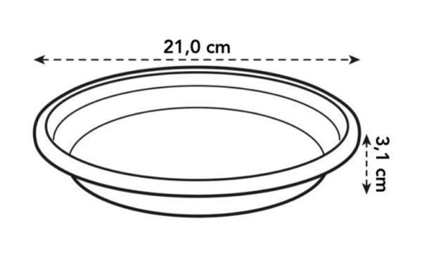 Istutuspoti alus universaalne Ø21cm tumehall