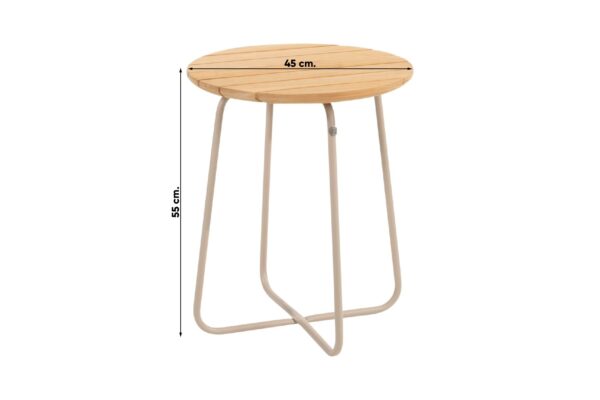 Abilaud Verdi latte d45x h55cm tiigipuu, alum.