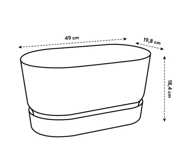 Õuepott Greenville 50cm valge