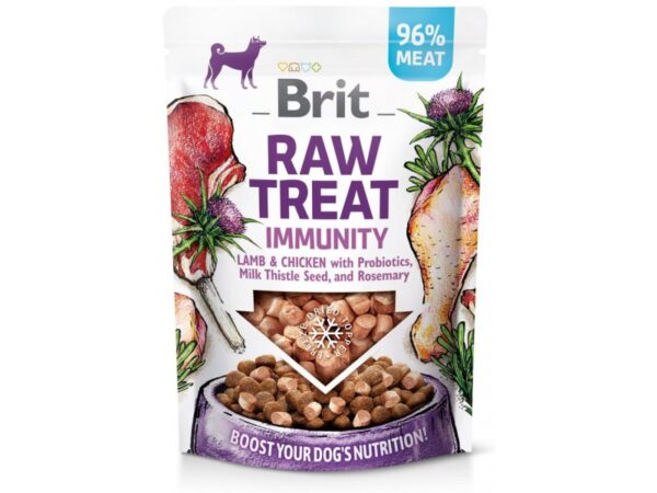 Brit Raw külmkuivatatud maius koertele Immunity lammas&kana 40g