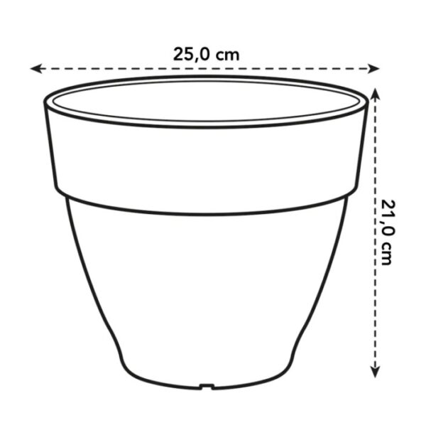 Lillepott Vibia campana 25cm valge