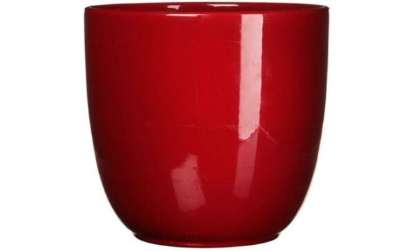 Lillepott Tusca  Ø8,5x H7,5cm tumepunane