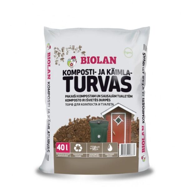 Biolan turvas komposti ja käimlatele 40L
