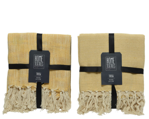 Pleed 170x130cm puuvill kollane