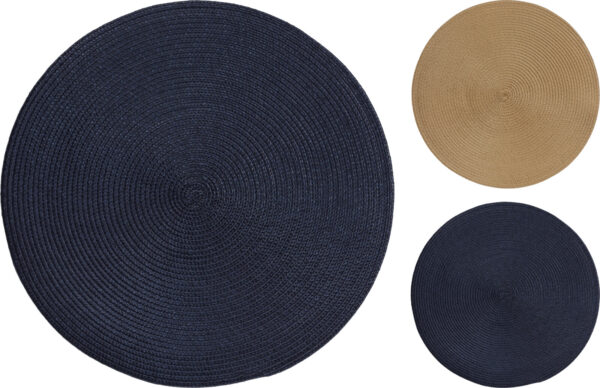 Lauamatt d38cm kuldne/t.sinine, 1tk