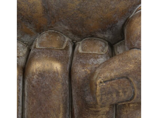 Lillepott käsi rusikas 19x17x17cm kuldne