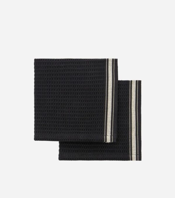 Rätik Chef 30x30cm must valgete triipudega 2tk/pk