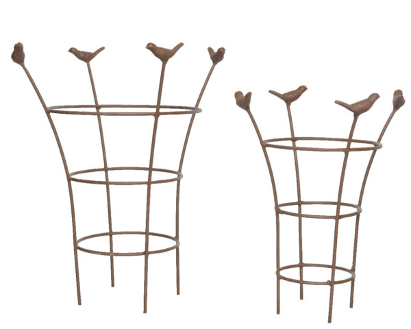 Taimetugi lindudega d30x h37cm pruun