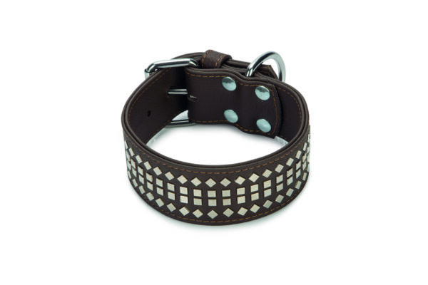 Beeztees kaelarihm koerale 34,5-40,5cm pruun nahast vintage