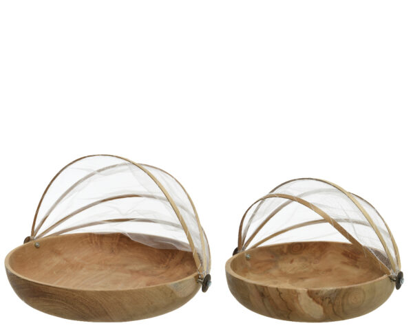 Toidukate tiigipuust kausiga d25x h6cm