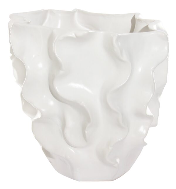 Vaas Shishi keerdus d26x h25cm valge